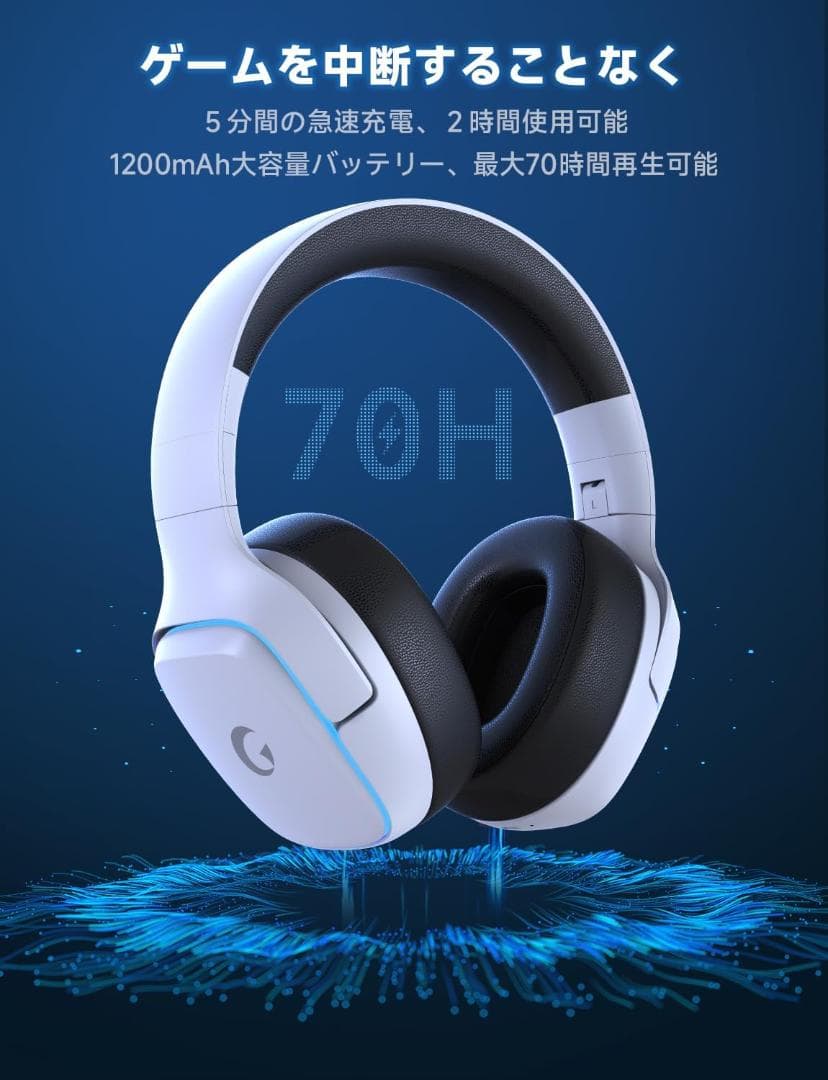 ゲーミングヘッドセット ps5 ヘッドセット 2.4G USB/Type-c