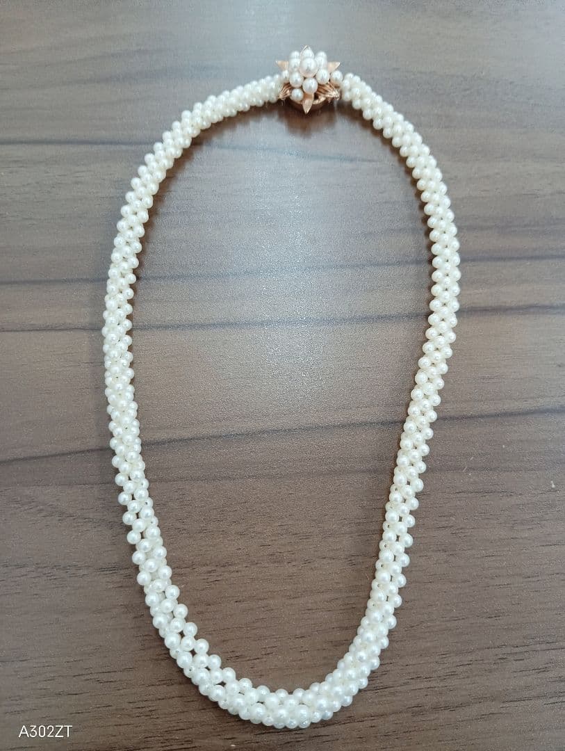 美品　パールネックレス K14 アクセサリー　小物　レディース　ゴールド