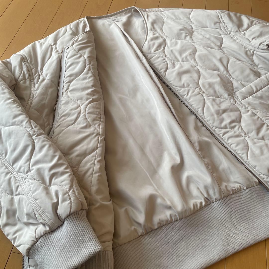 【siro de labonte 】キルティングMA-1ジャケット　エクリュ