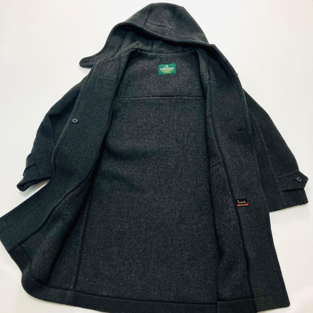 希少サイズ　美品　ニューヨーカー　ダッフルコート　ヘリンボーン　ムーアブルック