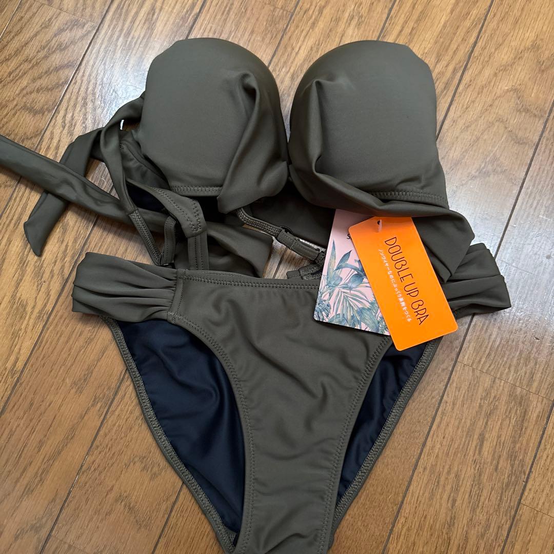 San-ai Resort ダブルアップクロスビキニ　カーキ