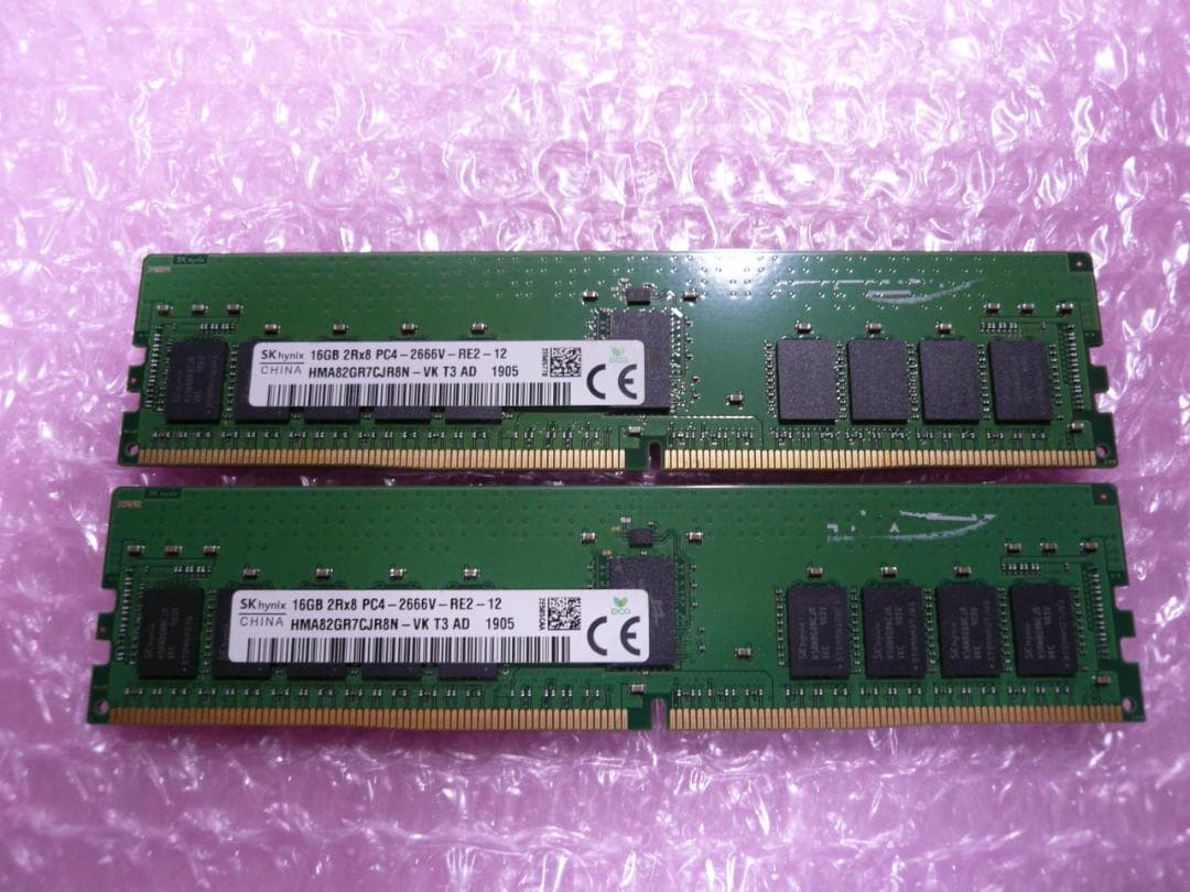 DDR4 16GBx2枚 合計32GB 2666V ECCレジスタードDIMM