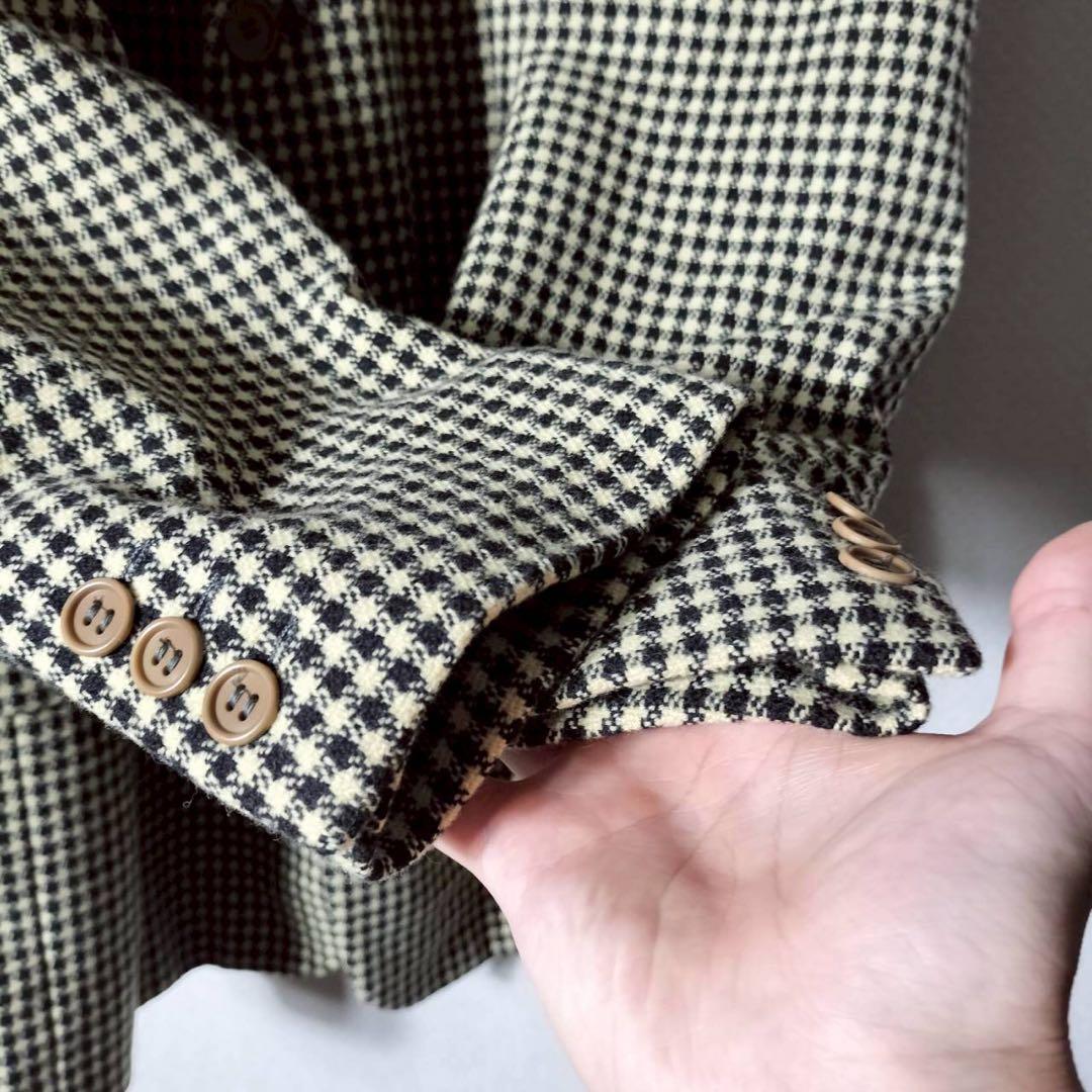 ジョルジオアルマーニNUOVO21 チェック柄 テーラードジャケット3B ウール