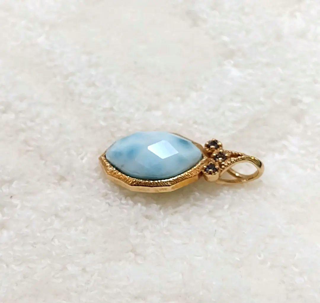 美品☆販売証明書付き agete ラリマー チャーム