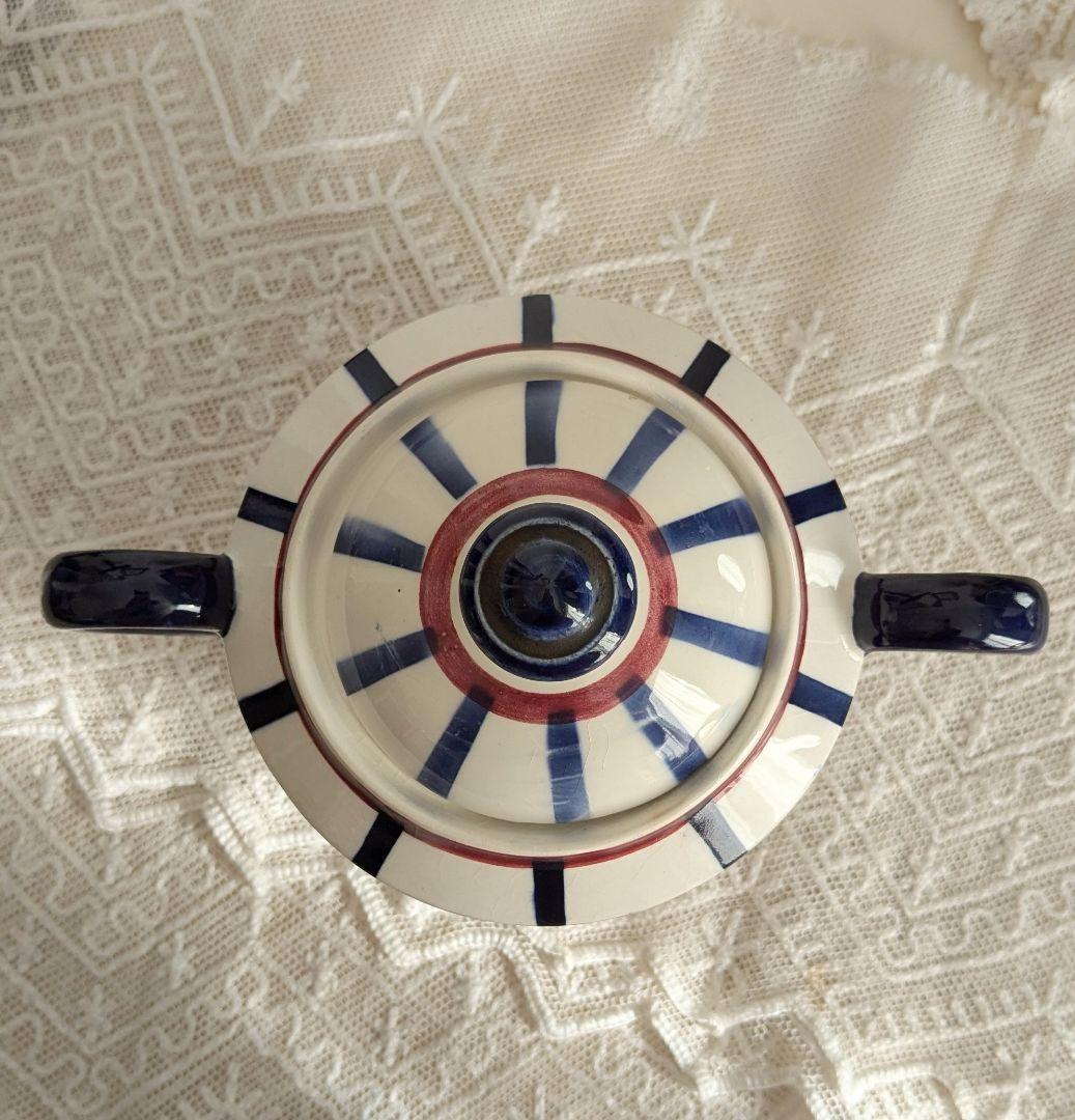 クレイユモントロー HBCM バスク柄 Bearn シュガーポット フランス