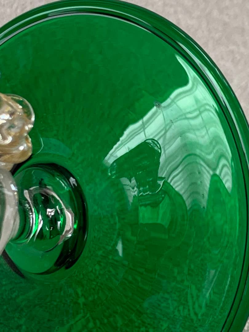 ベネチアングラス ムラーノ グラス ゴブレット グリーン 緑