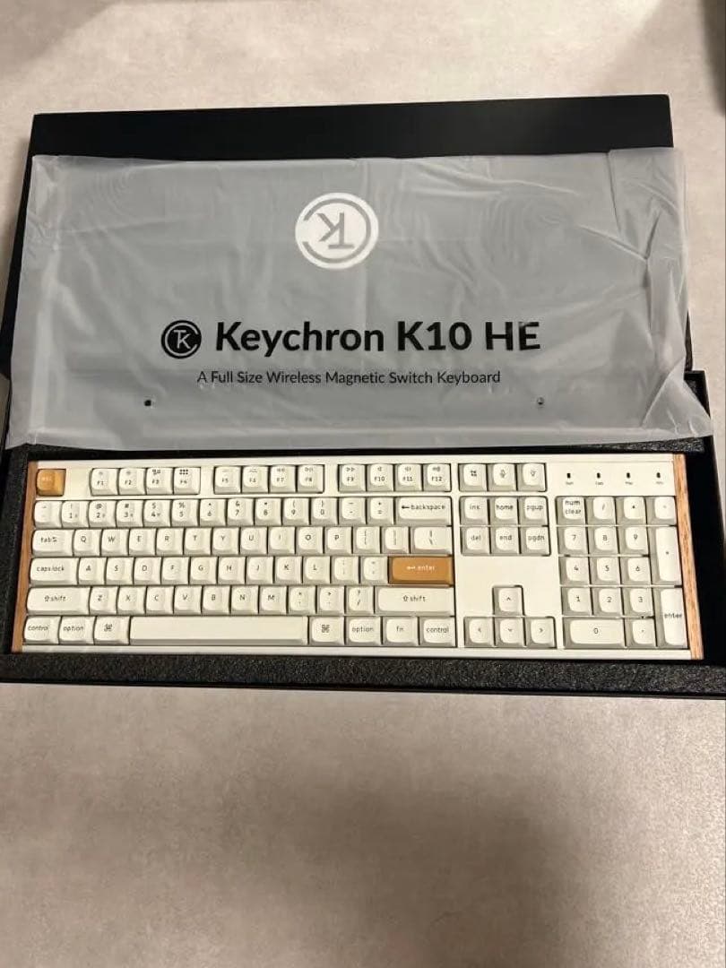 Keychron K10 HE 無線磁気スイッチカスタムキーボード　ホワイト