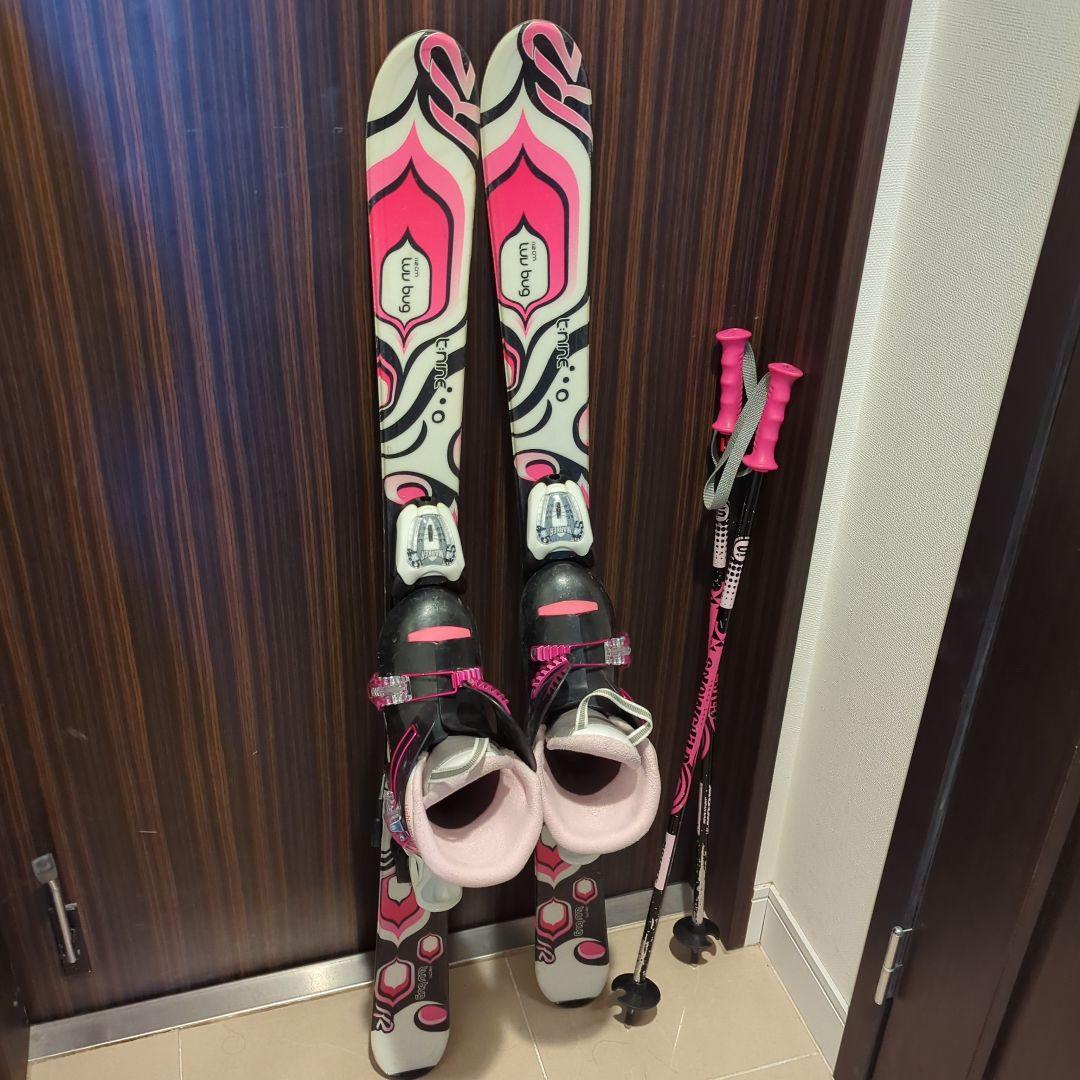 K2 スキー板112cm　ブーツ21cm　ポール80cm