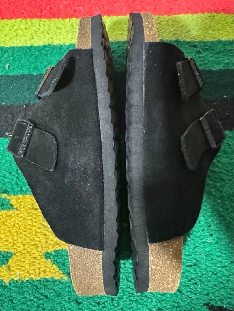 未使用 ビルケン チューリッヒ スエード ブラック ナロー 23cm