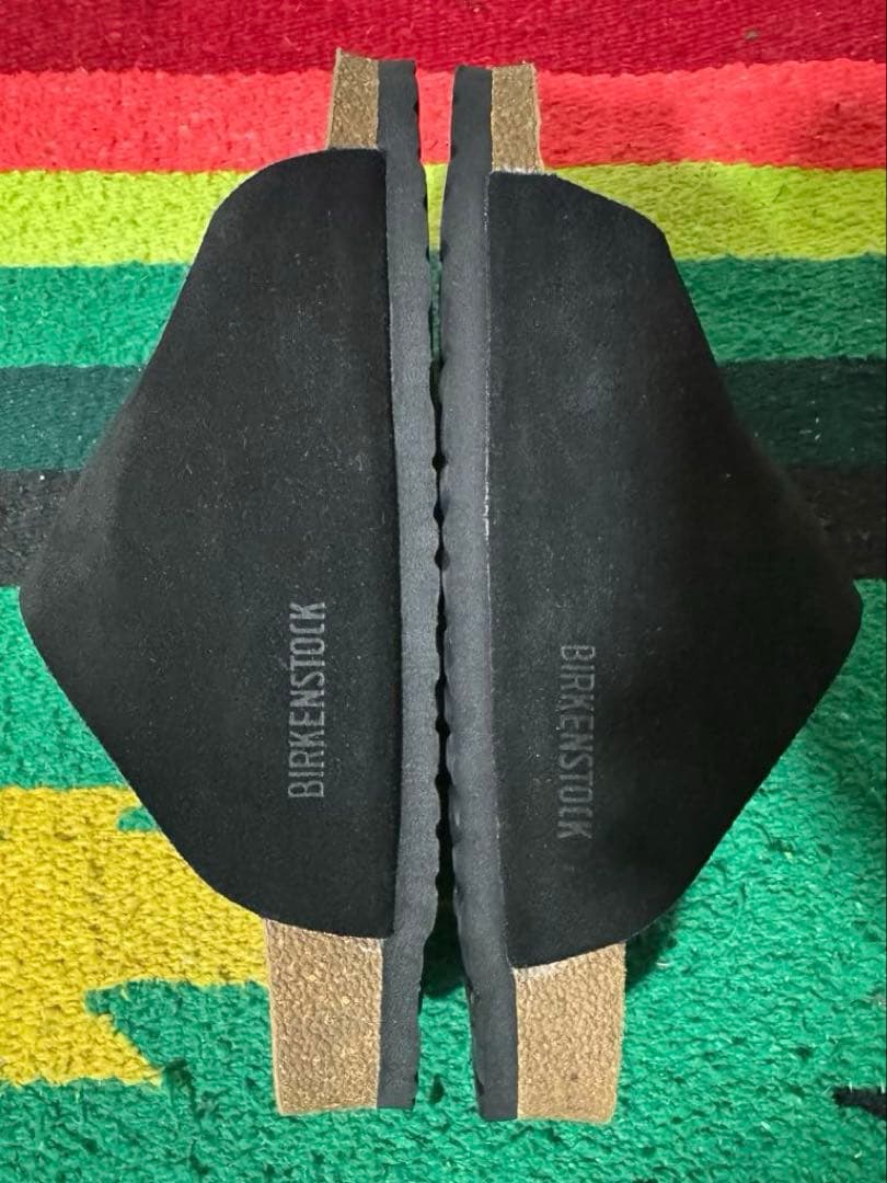 未使用 ビルケン チューリッヒ スエード ブラック ナロー 23cm