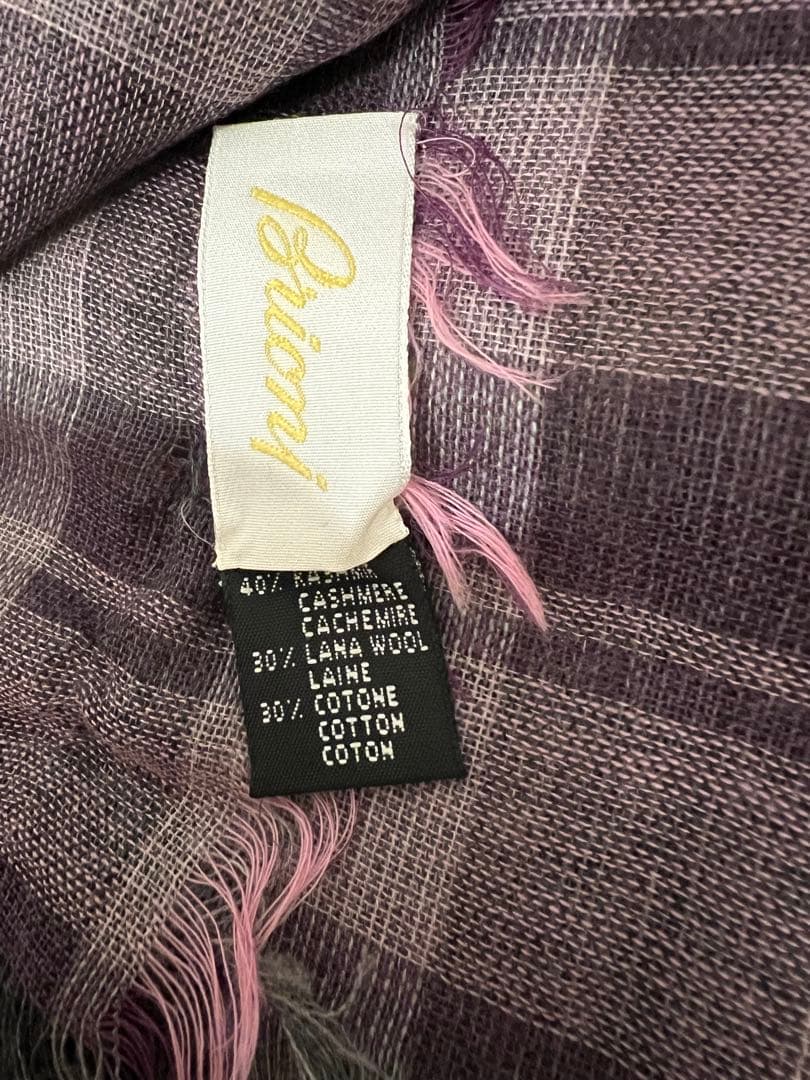 Briory 紫系チェックストール