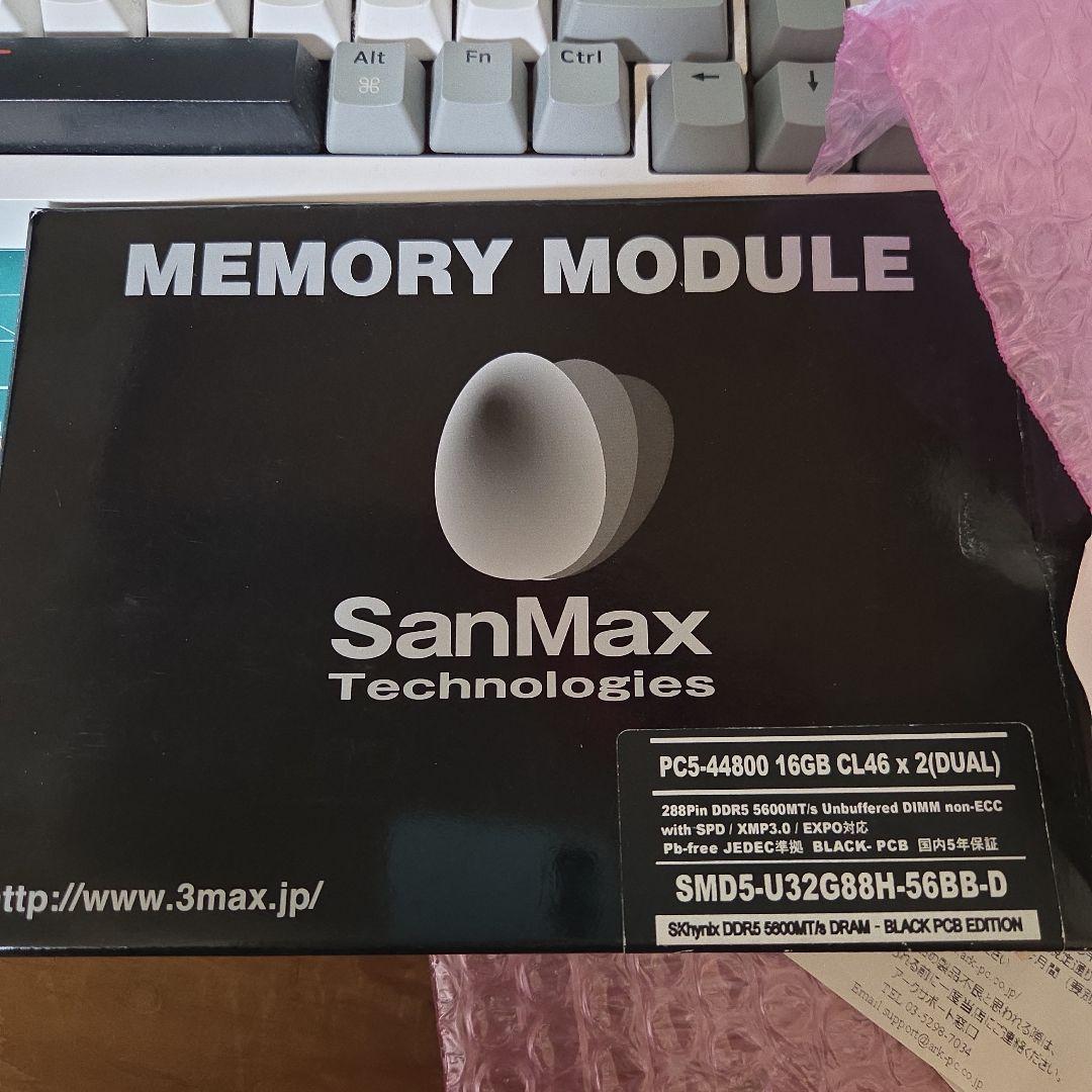 SanMax DDR5 5600MHz 32GB (16GBx2) 動作確認済