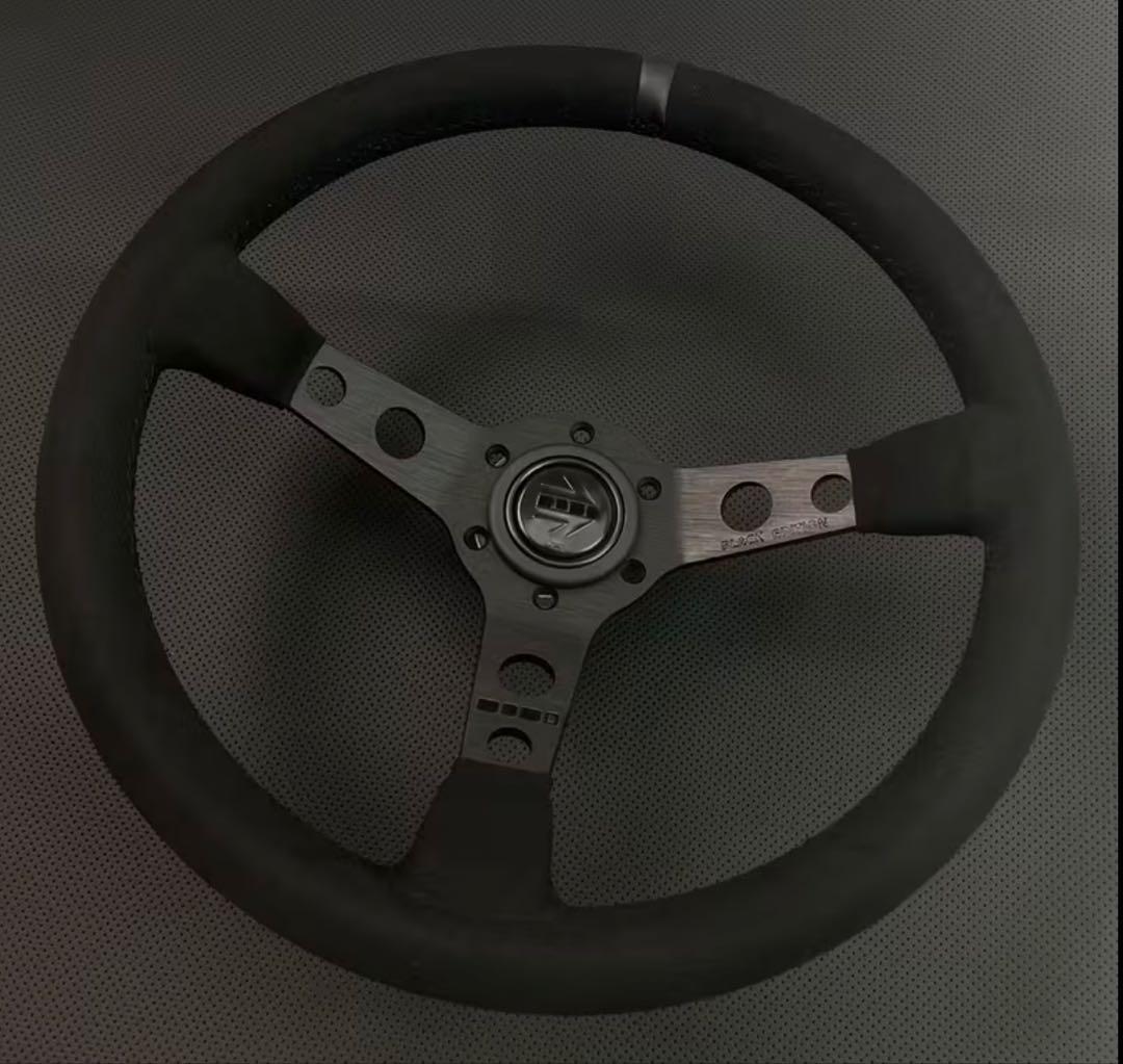 MOMO モモ　350mm ディープコーン　ブラックエディション　スエード