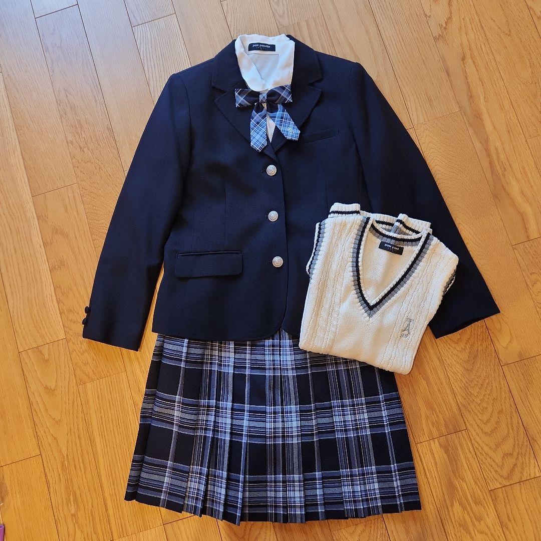 ポンポネット L/160 受験対応 面接 フォーマル セレモニー用 5点セット