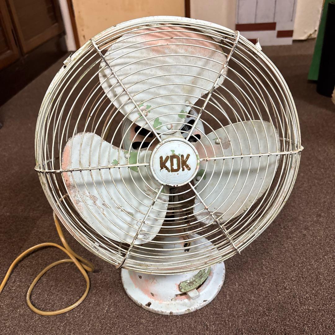 希少実働品/KDK ビンテージ扇風機 S18型/昭和レトロ/アンティークファン