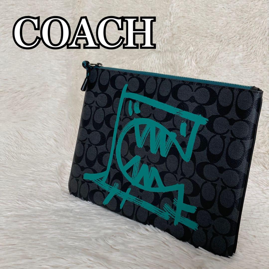 【極美品】COACH コーチ GUANG YOU コラボ　クラッチバッグ