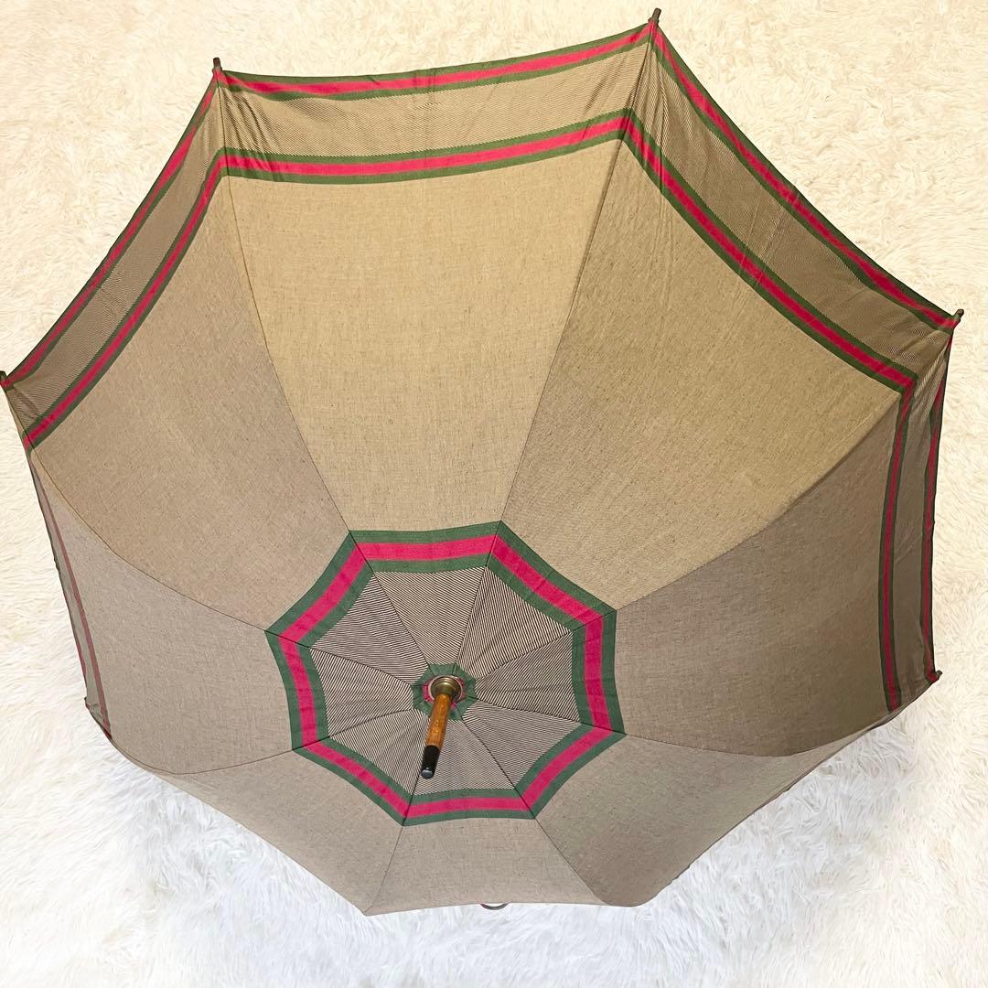 【極美品/希少】GUCCI グッチ 長傘 シェリーライン ヴィンテージ