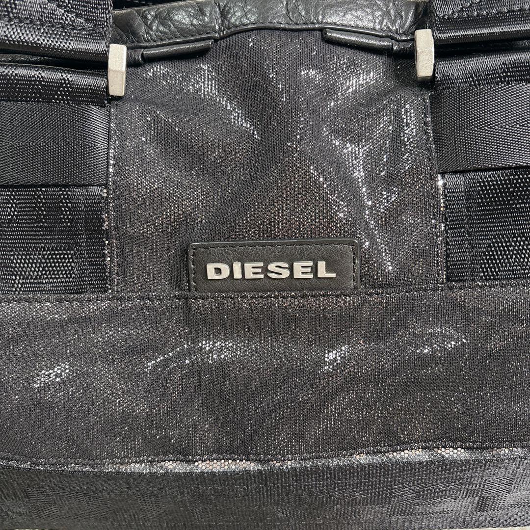 レア✨ DIESEL ボストンバッグ 牛革 ラメ 黒 y2k archive