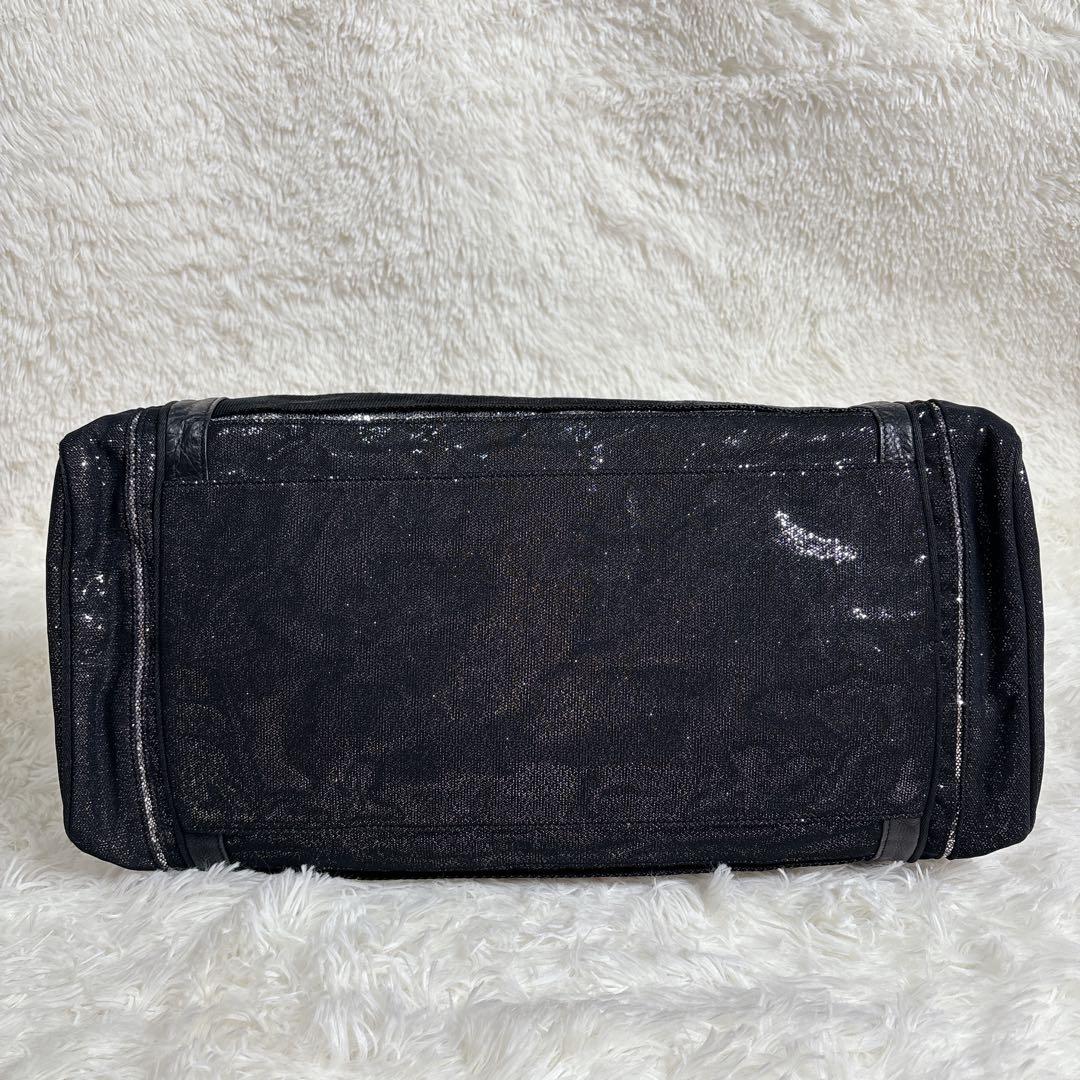 レア✨ DIESEL ボストンバッグ 牛革 ラメ 黒 y2k archive