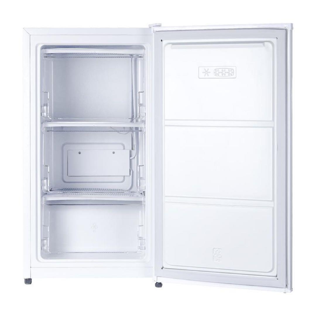 冷凍庫 ホワイト 家庭用 スリム 省エネ 前開き 60L 高さ80cm 幅40
