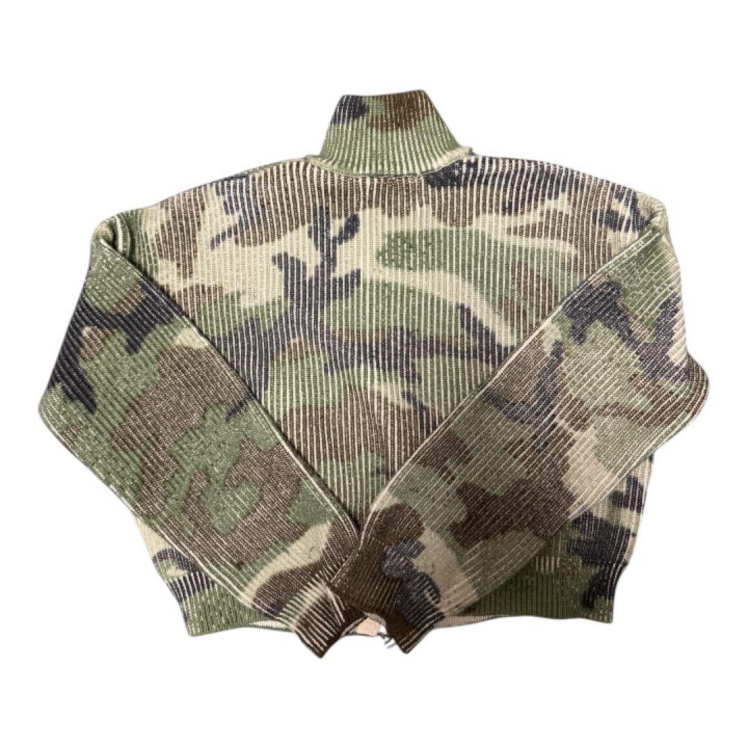 【完売サイズ】scuffers 迷彩ジップアップ ニット
