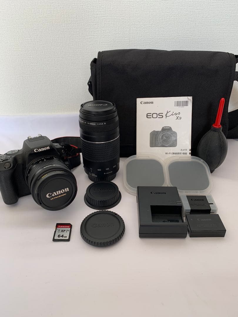 美品canon EOS kiss X9 キャノン　ダブルズームレンズセット