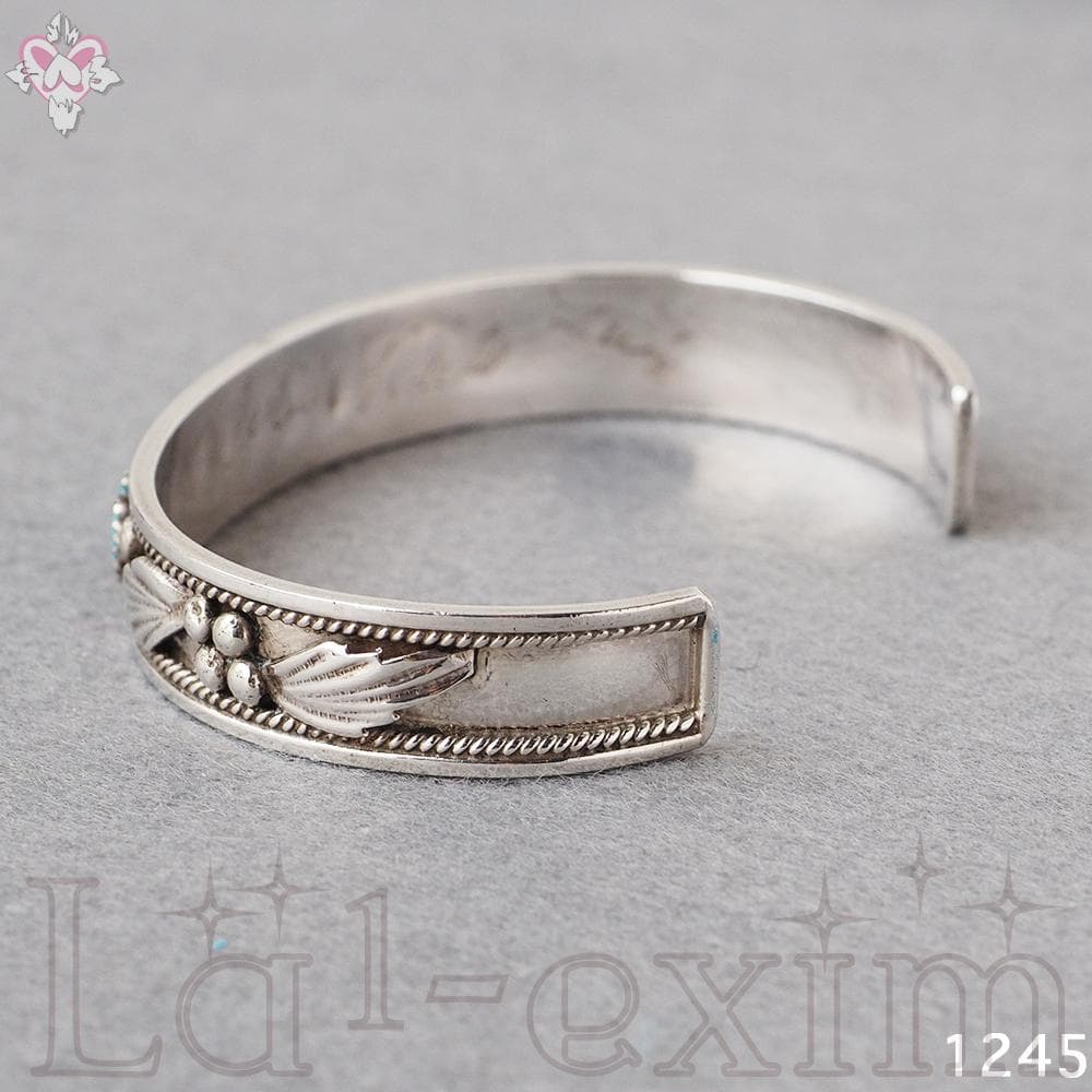 10個 ターコイズ シルバー インディアンジュエリー ズニ 刻印 バングル 純銀