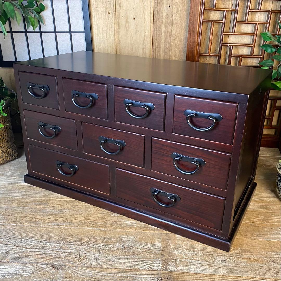 期間限定！セール中！民芸家具桐材多引き出しチェストタンスC70㎝×41㎝木製収納