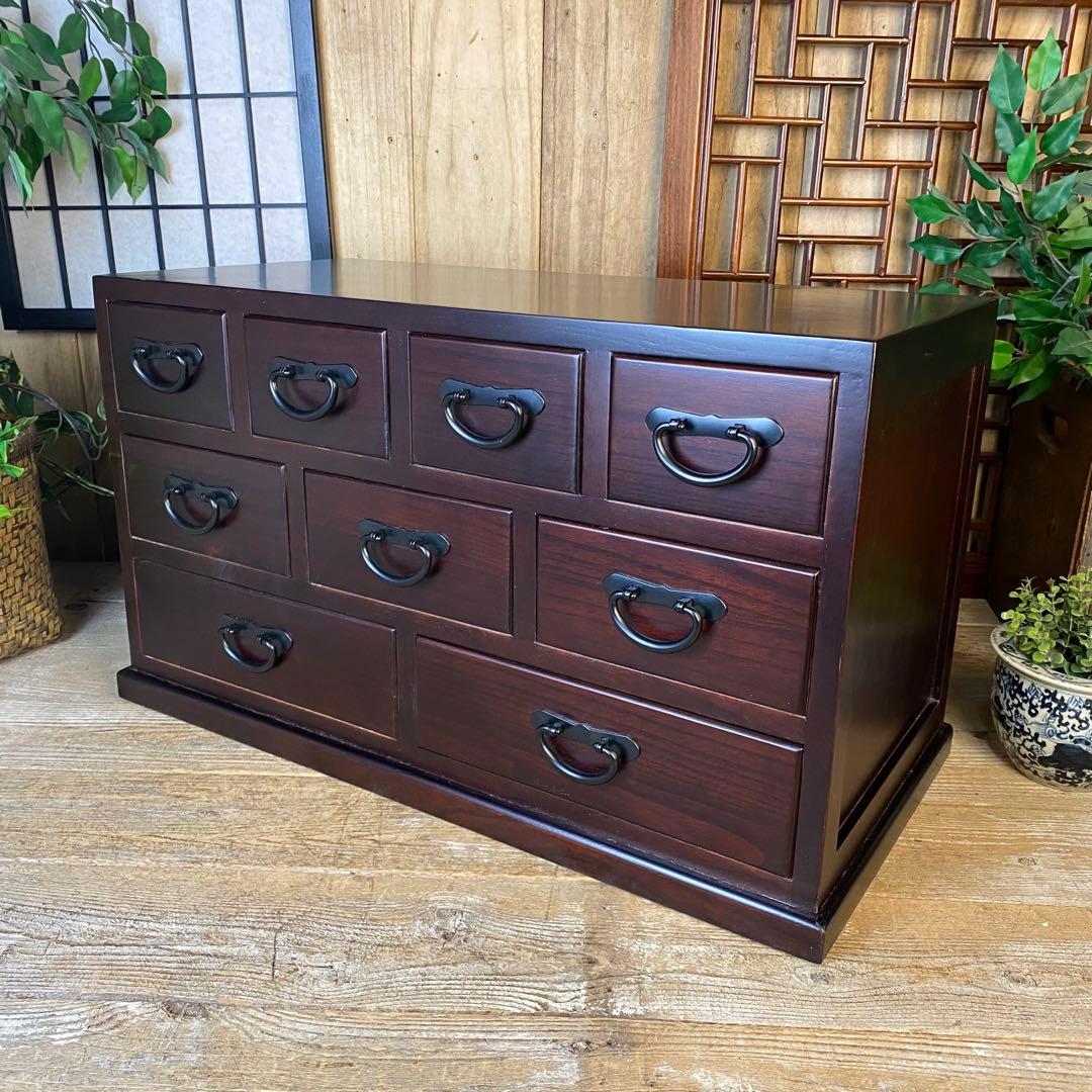 期間限定！セール中！民芸家具桐材多引き出しチェストタンスC70㎝×41㎝木製収納