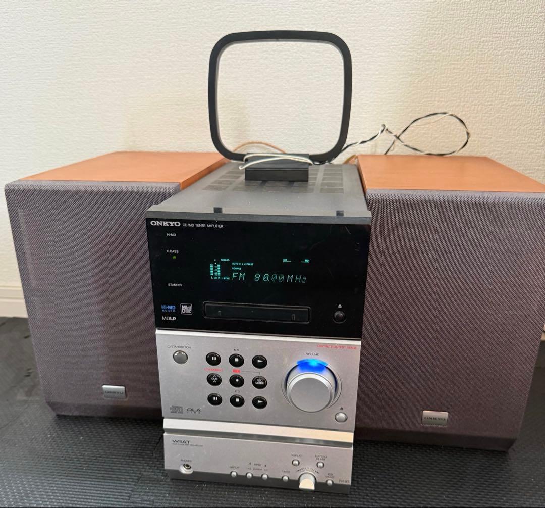 ONKYO X-B7 FR-B7 CD MD リモコン付コンポD-B7スピーカー