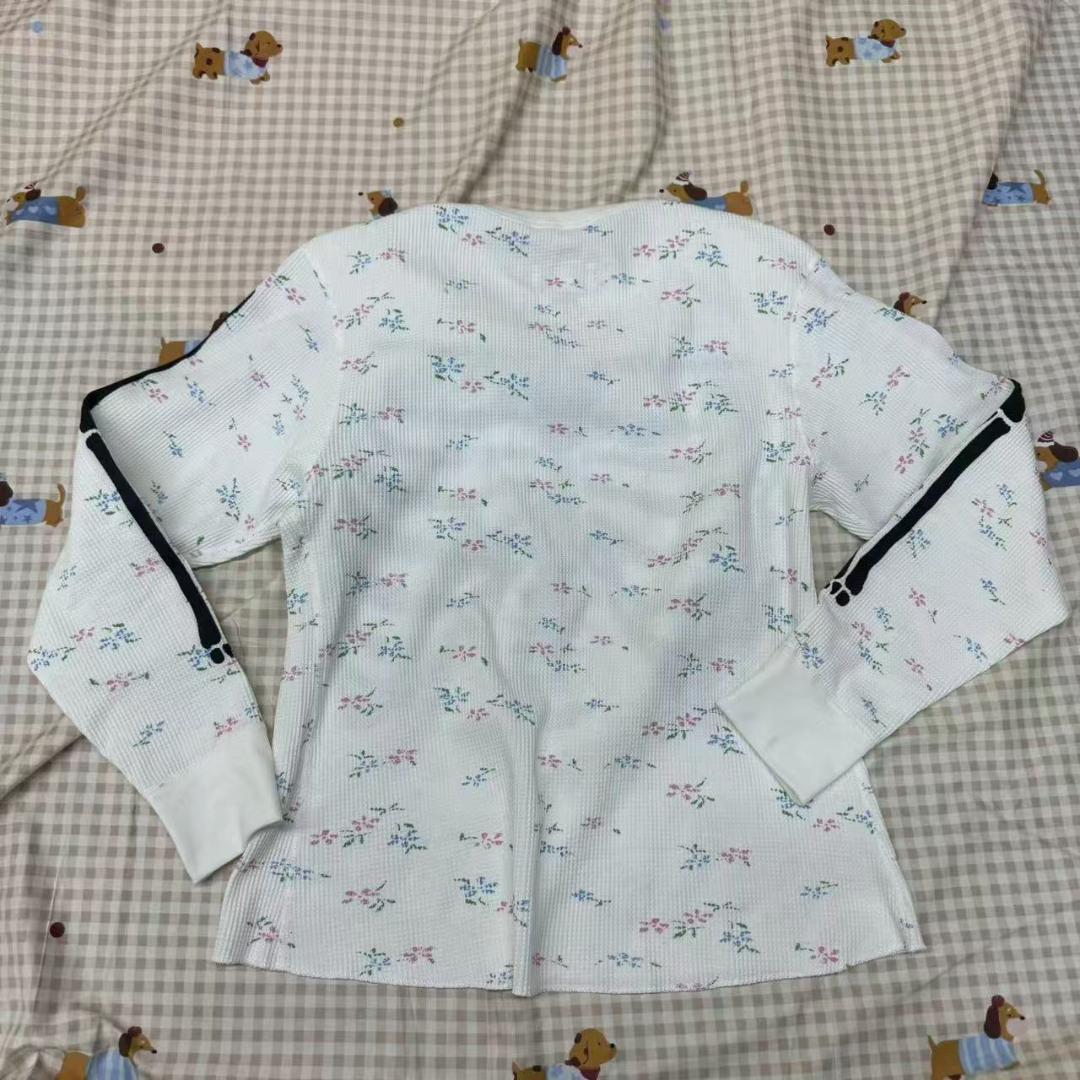 Hanes 骸骨プリント 長袖Tシャツ M