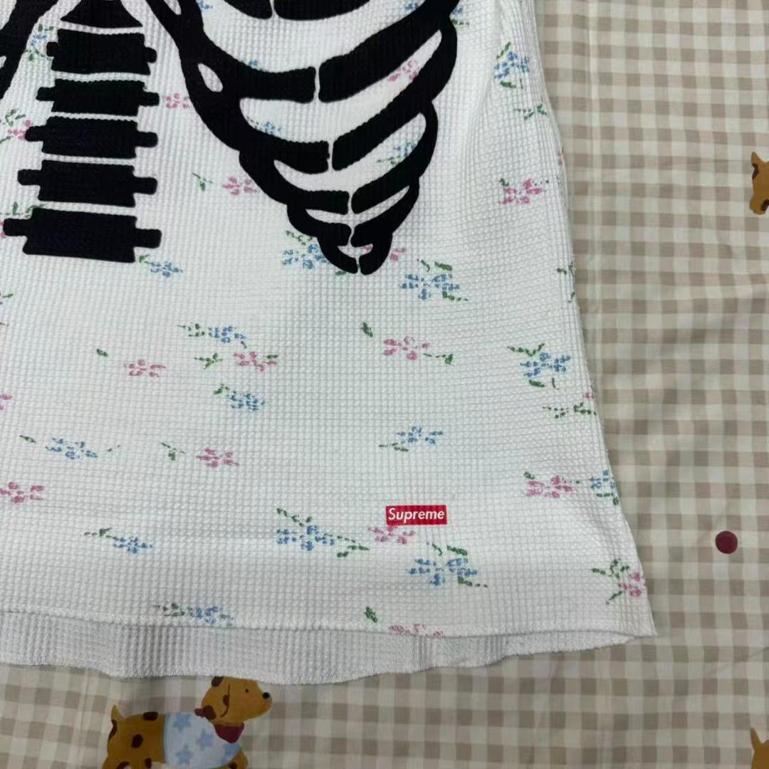 Hanes 骸骨プリント 長袖Tシャツ M