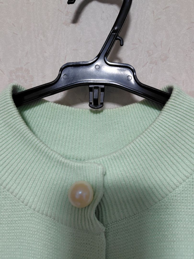 【あや】フランシュリッペ ミントグリーン パールボタンカーディガン