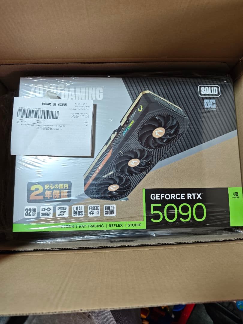 保証書有 ZOTAC GeForce RTX 5090 SOLID OC 32G