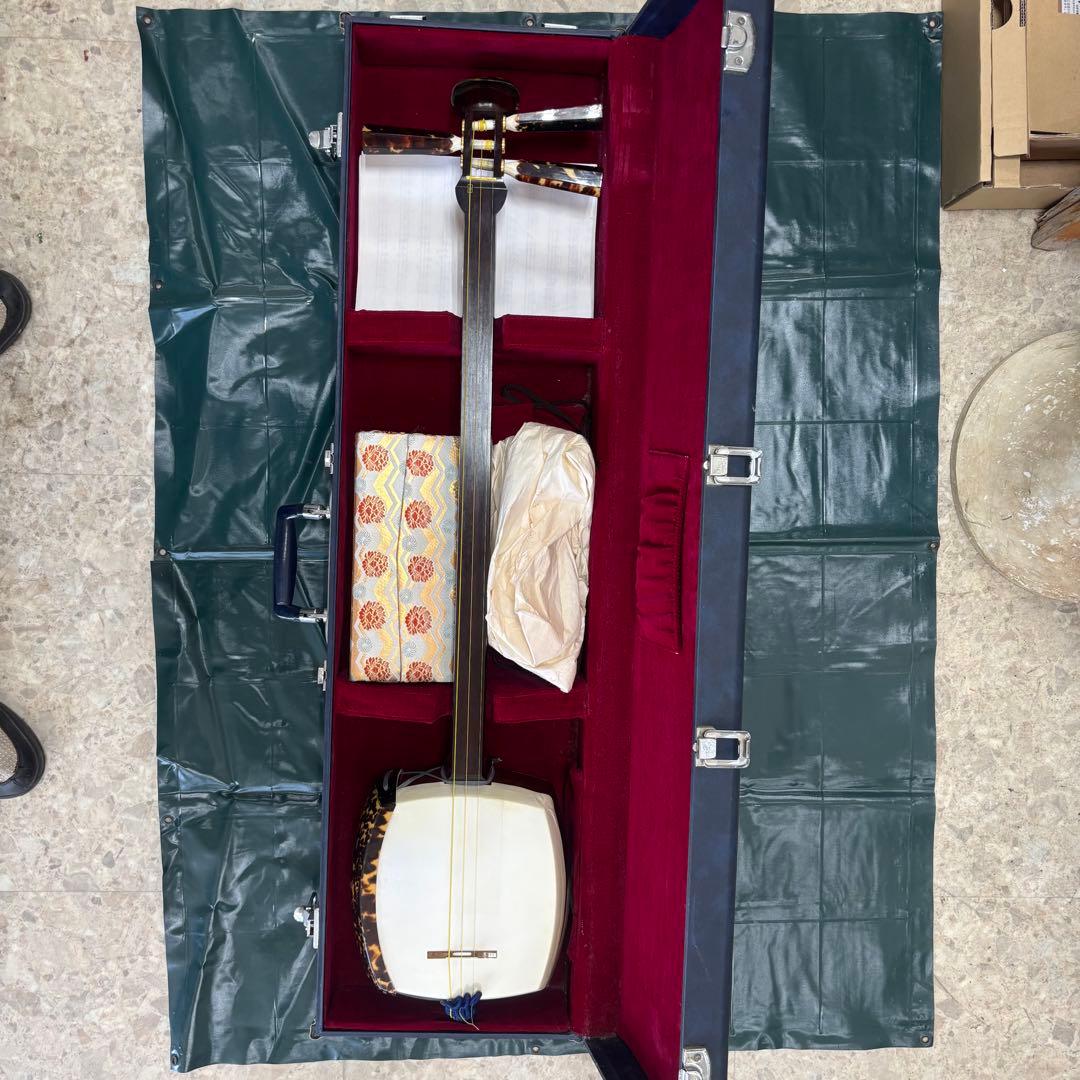 し*丸様 三味線 亀甲柄 ケース付き