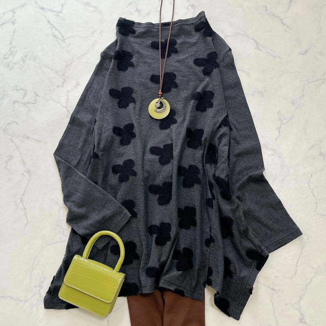 美品✨慈雨 センソユニコ 変形デザインチュニック 大きいサイズ 42