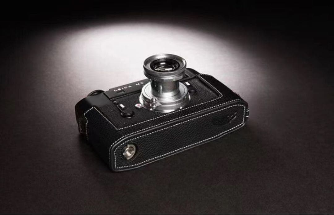 新品 本革カメラケース LEICA ライカ M5用 ブラック