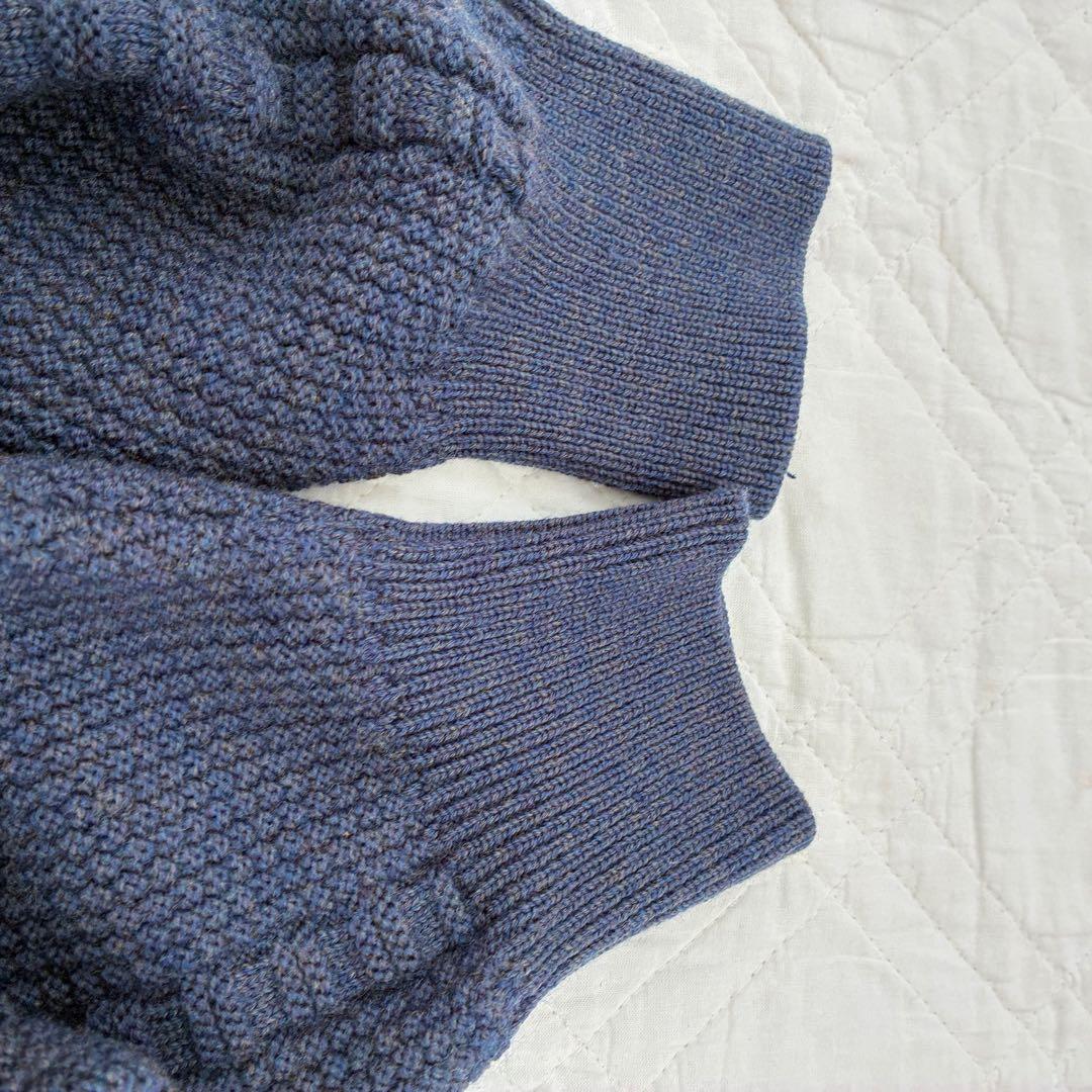 Burberrys 刺繍 ケーブルニット メリノウール ヴィンテージ 古着