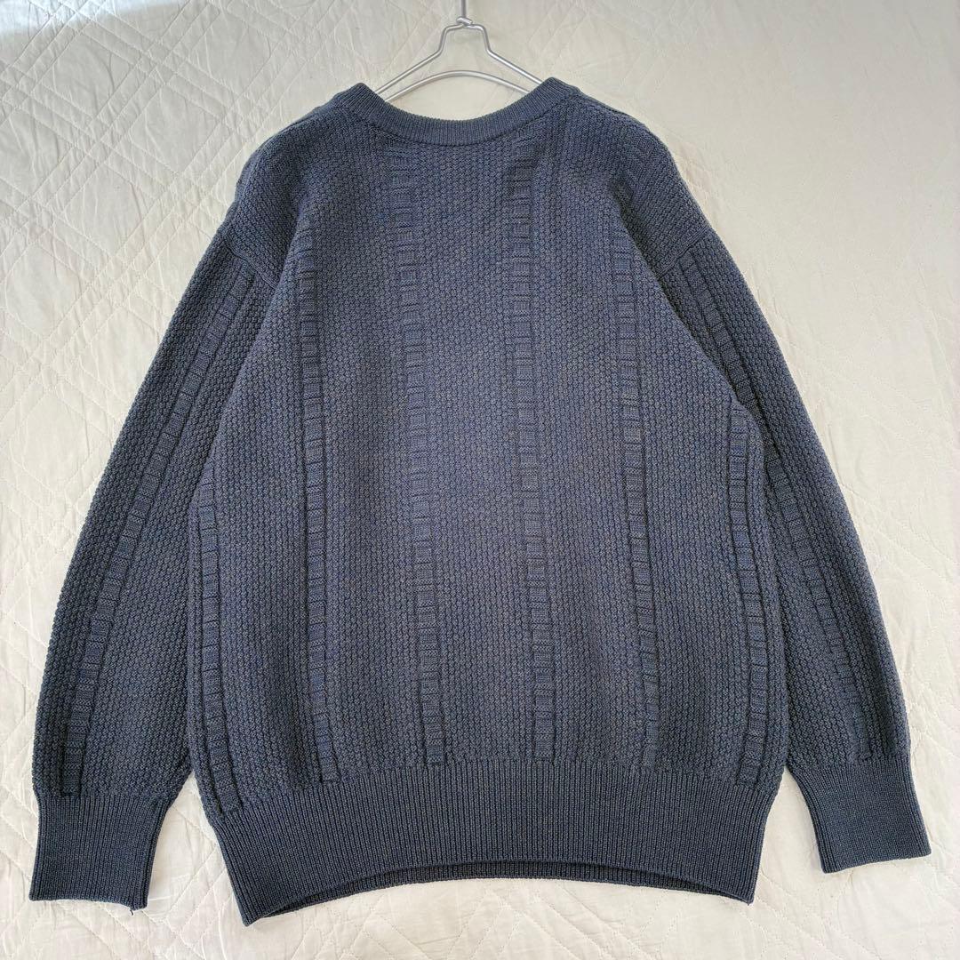 Burberrys 刺繍 ケーブルニット メリノウール ヴィンテージ 古着