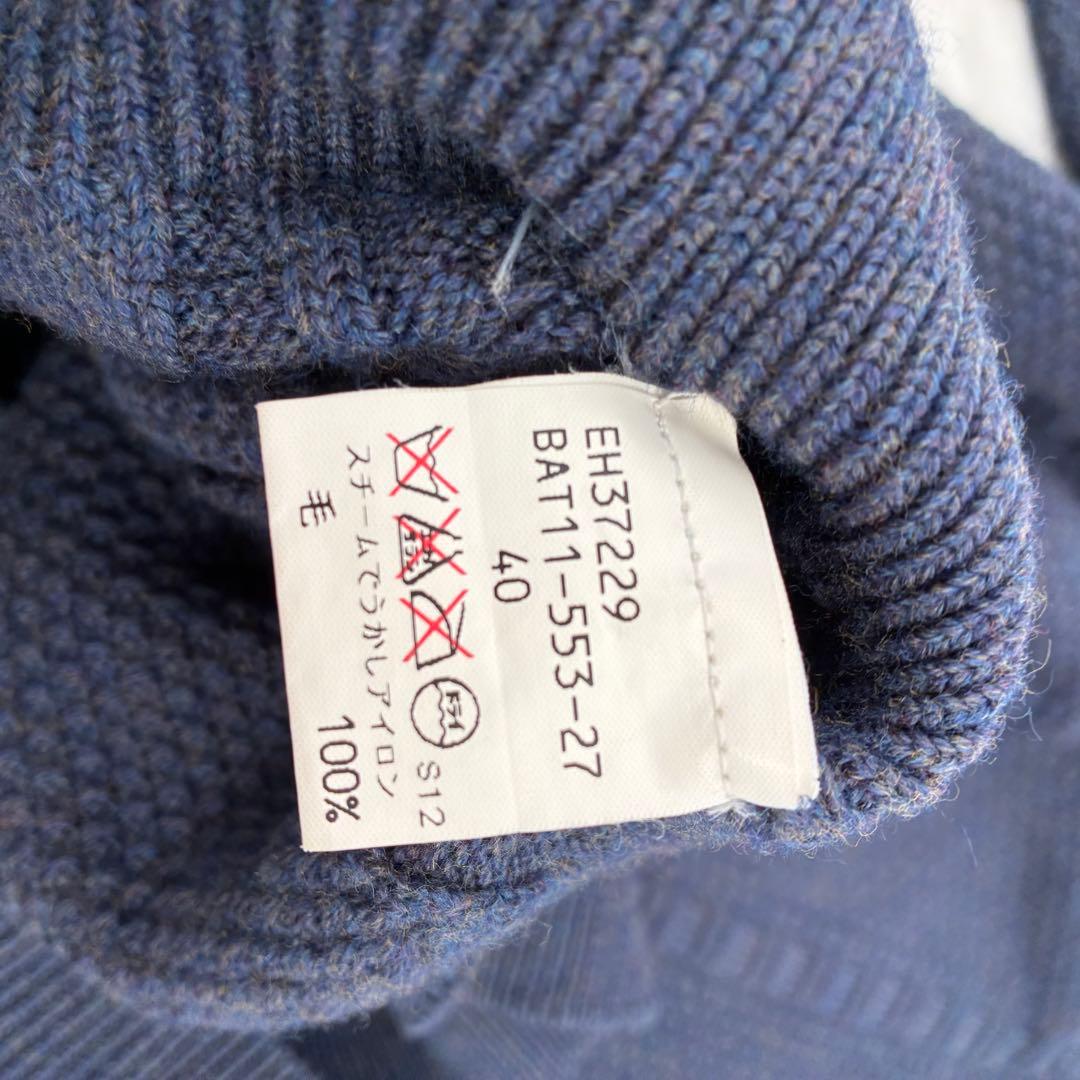 Burberrys 刺繍 ケーブルニット メリノウール ヴィンテージ 古着