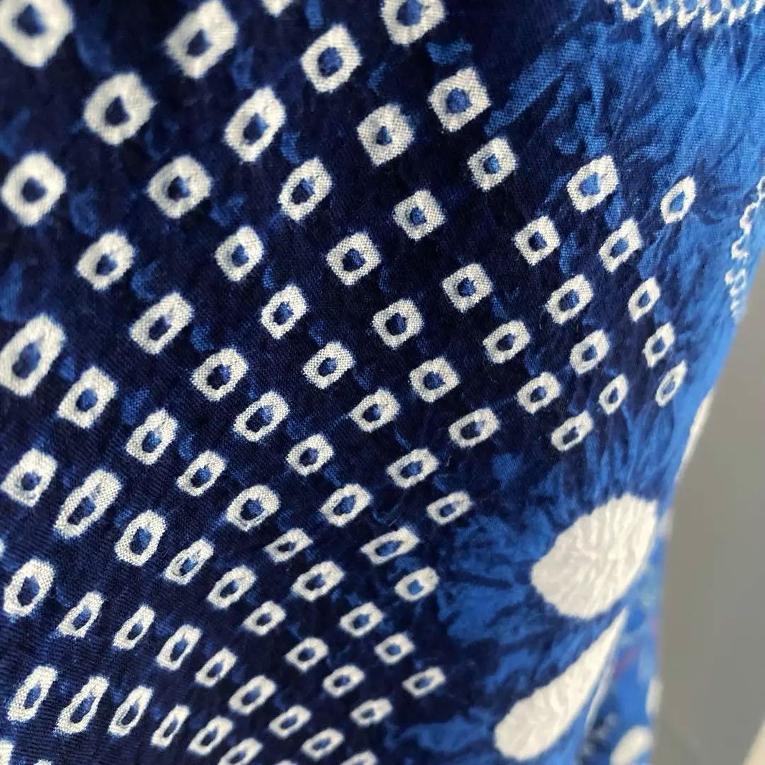 専用chaps❤️様 有松絞り　浴衣　上質　花模様　身丈160cm トーN2-78