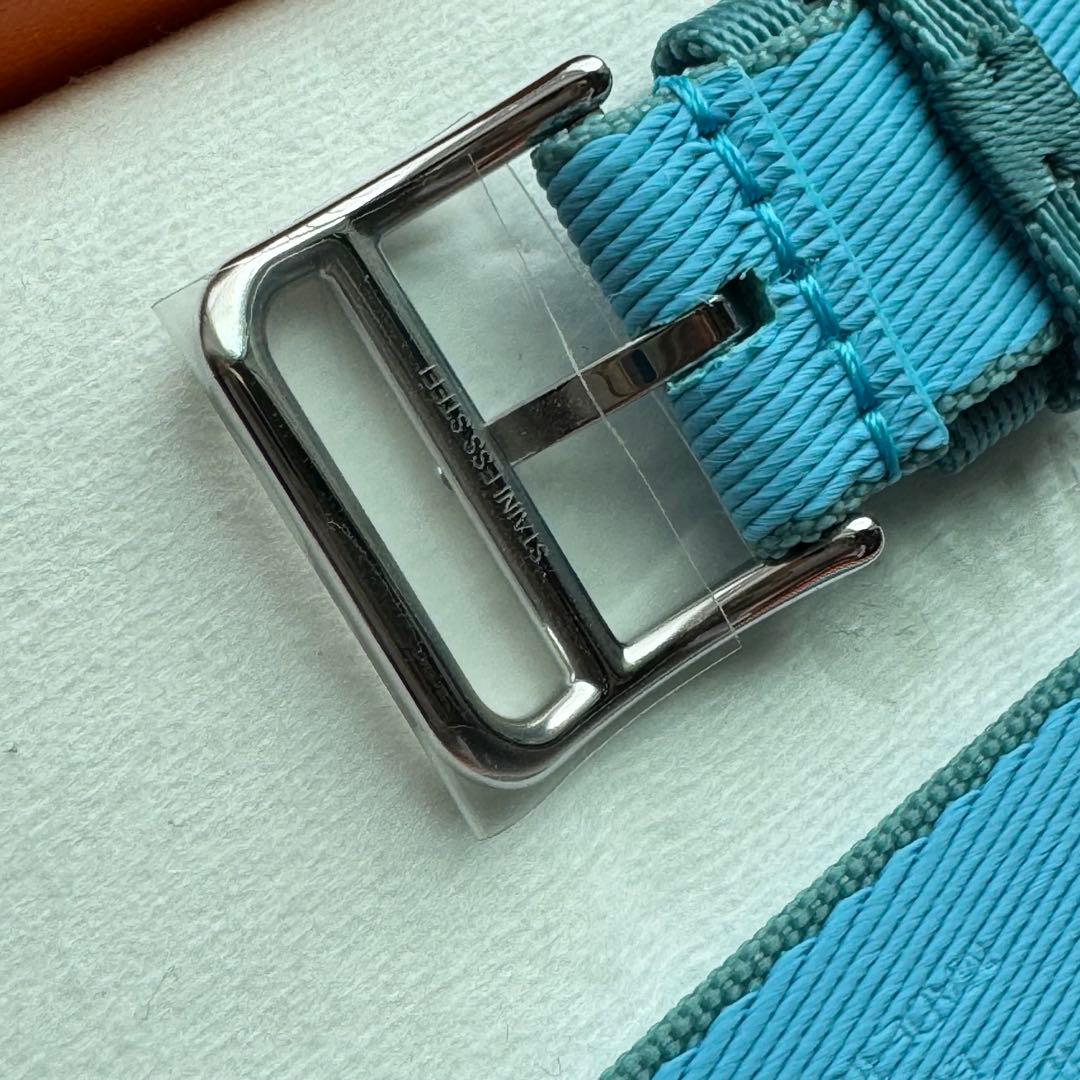 2587 未使用　Apple Watch エルメス　ツイルジャンプ　ブルー