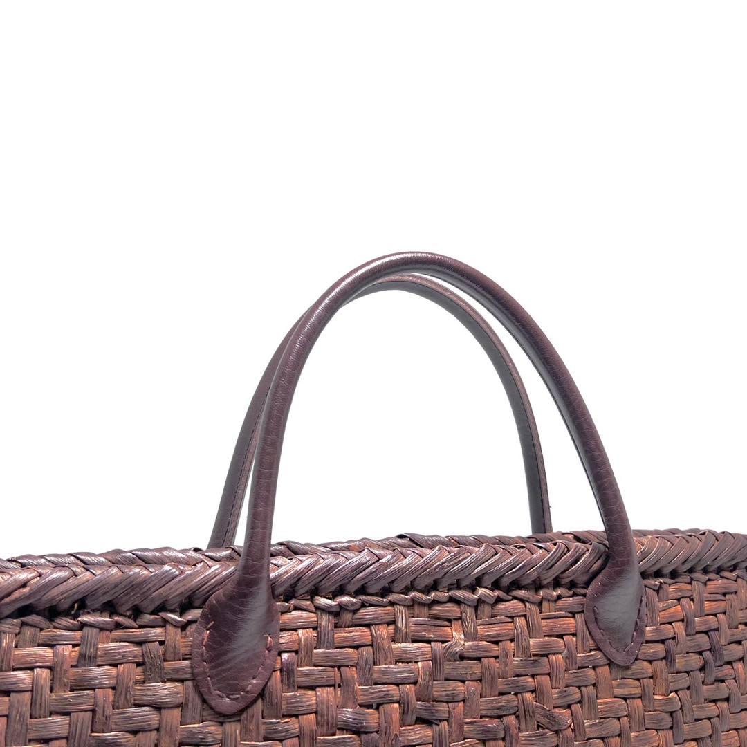 【美品】山葡萄 山ぶどう 網代編み/1番皮/内布有り/かごバッグ ハンドバッグ