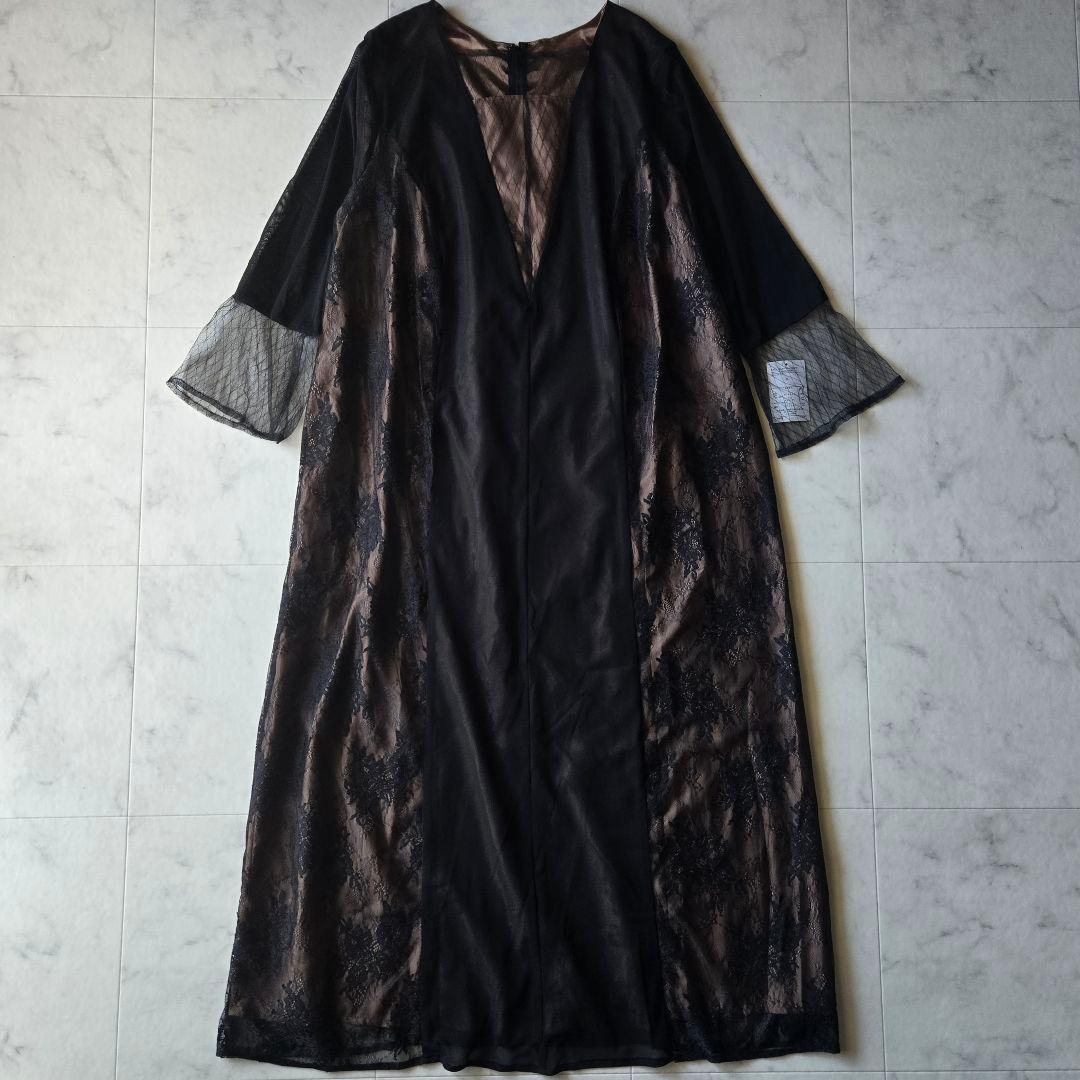 新品✨カラルス　パーティードレス　5L　オケージョン　ブラック　ブラウン　レース