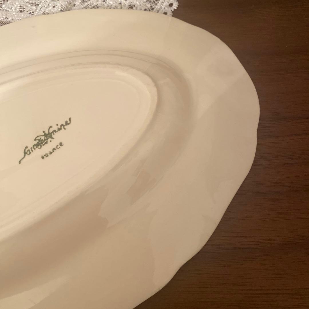 サルグミンヌ　ラヴィエ　フランス　アンティーク　花リム　蚤の市