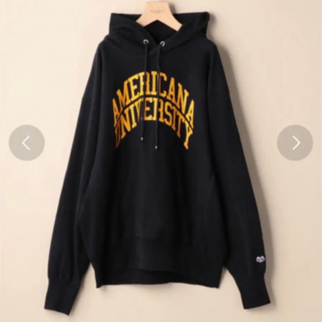 アメリカーナ ロゴオーバーパーカー　ネイビー