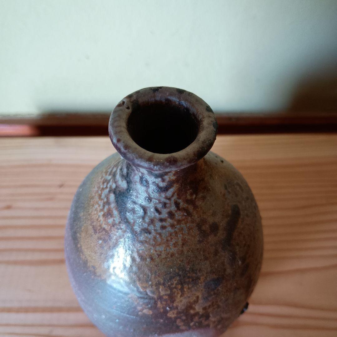あ*様 人間国宝 藤原雄 作 備前　徳利　共箱　共布　栞 　窯変