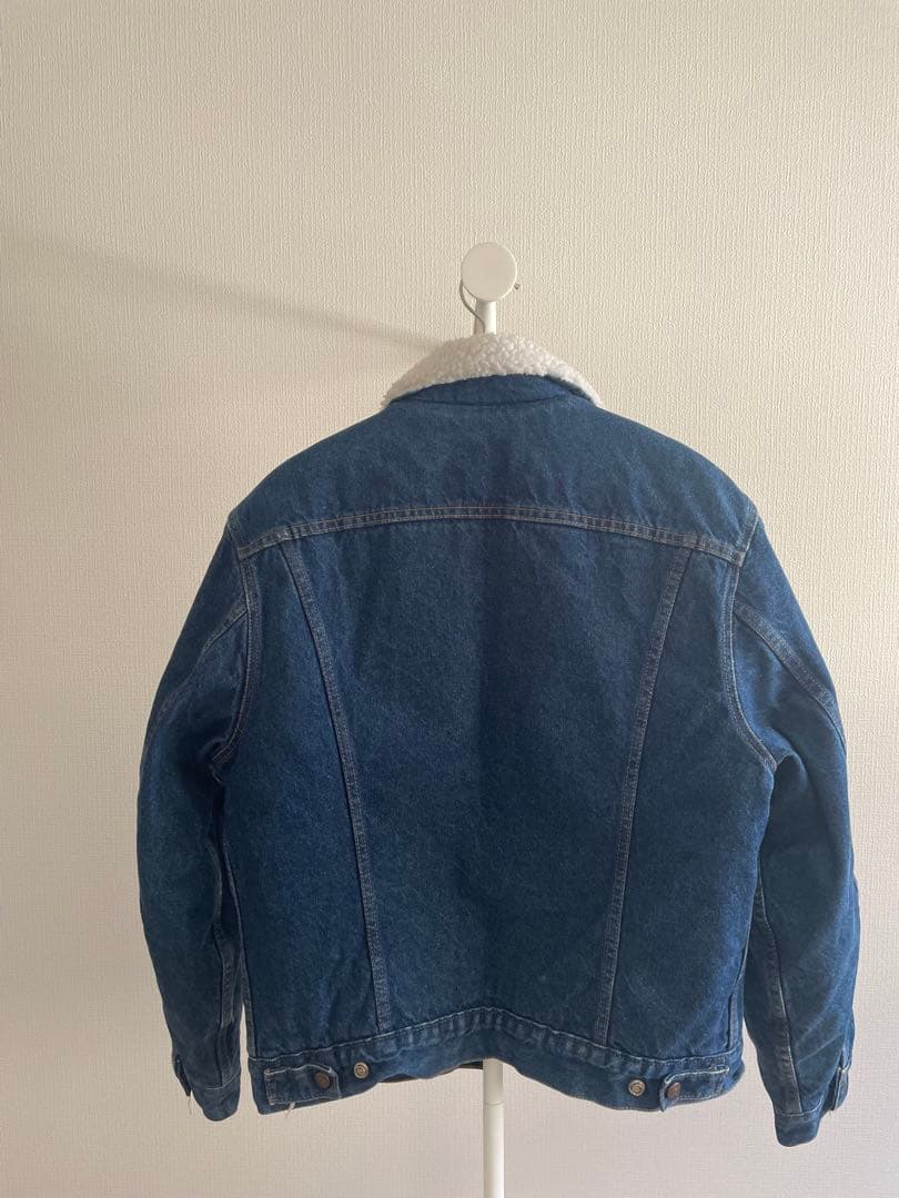 濃紺　80s levi's デニムジャケット　ボアジャケット70608-0216