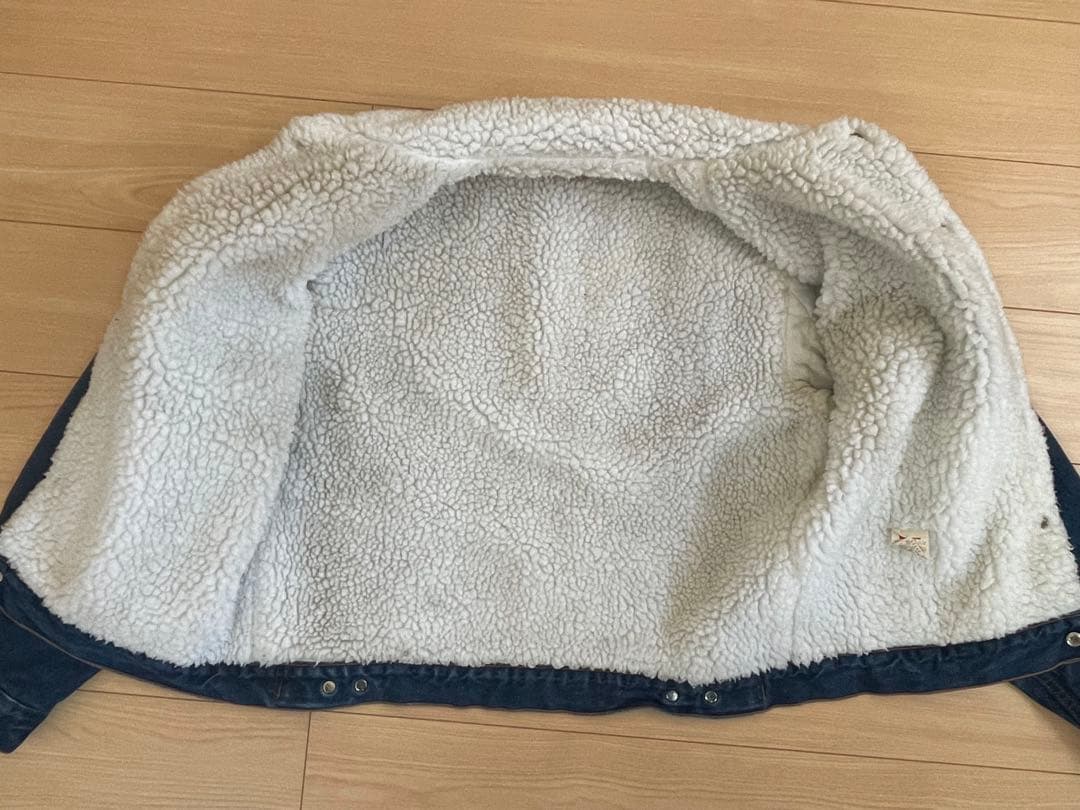 濃紺　80s levi's デニムジャケット　ボアジャケット70608-0216