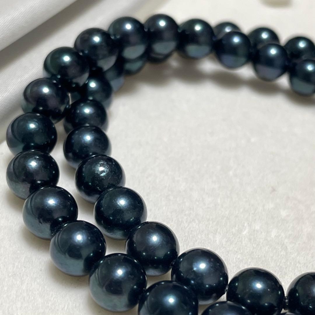 専用 【美品✨大珠】アコヤ真珠 ネックレス 7.5-8.0 濃紺 あこやパール